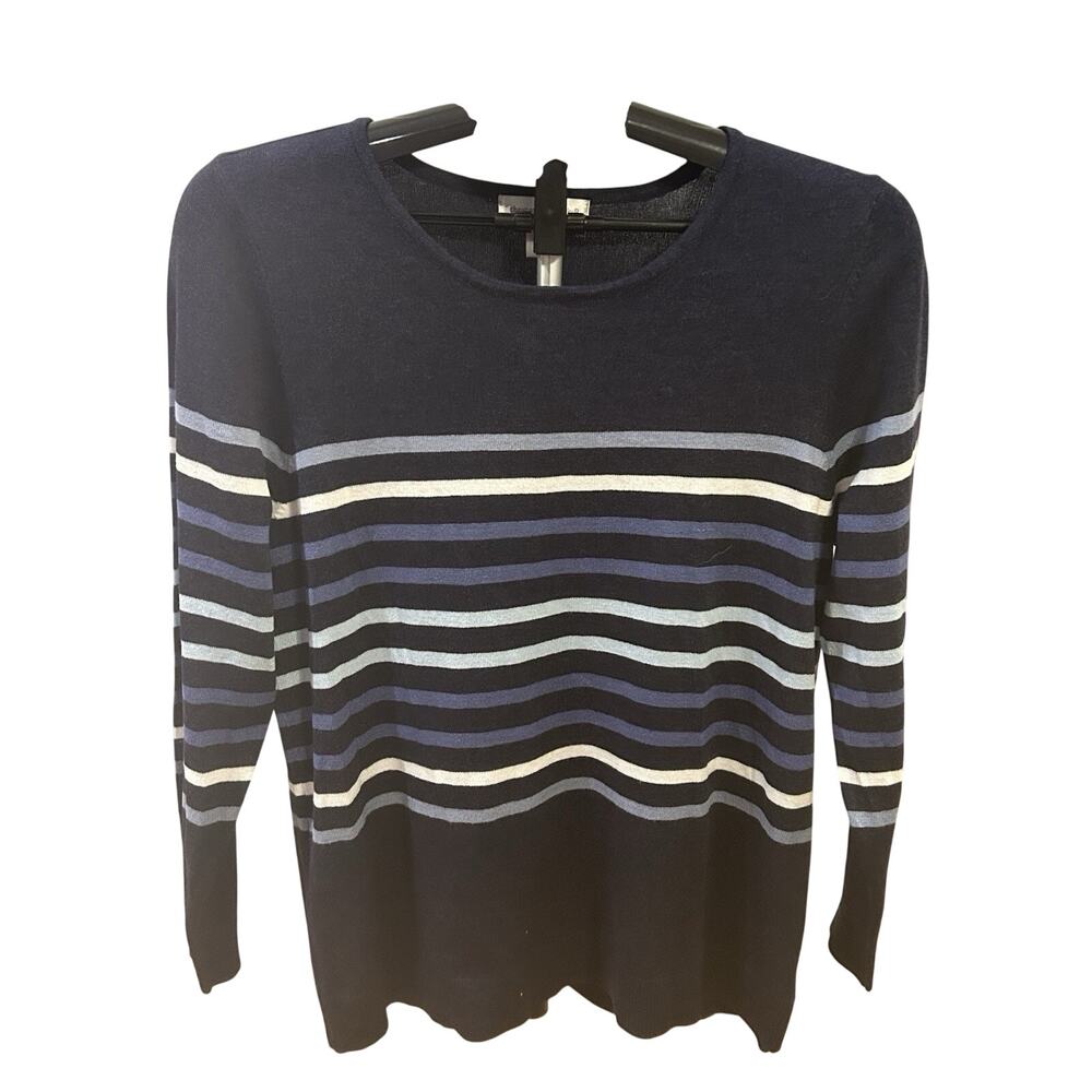 NWT Christopher & Banks Striped Blue Sweater Women's size M